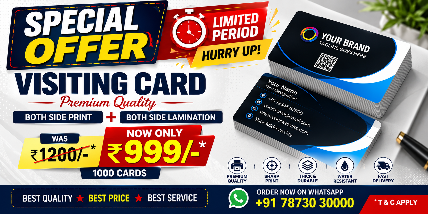 visiting card offer